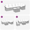 7 Piece Brown Garden Sofa Set with Cushions