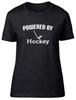 Powered by Hockey Fitted Womens Ladies T Shirt