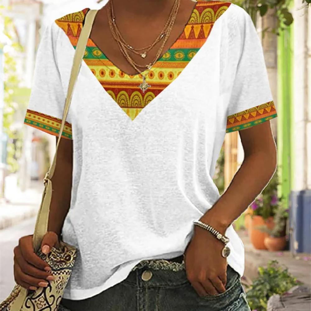 2022 sommer T Shirt Frauen Kurzarm V-ausschnitt Katze Drucken Tops Casual Streetwear Lose Damen T Größe gothic Top 5XL