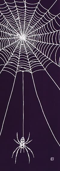 

Dyeing Anbo Tenugui Authentic Dyed Cotton Tokuoka Made in Japan 35cm x 100cm Spider Purple 100%