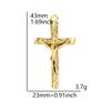 5Pcs Crosses Pendant Charms For Jewelry Making Supplies Christ Handmade Necklace Earrings Charm Gold Color Accessories Wholesale