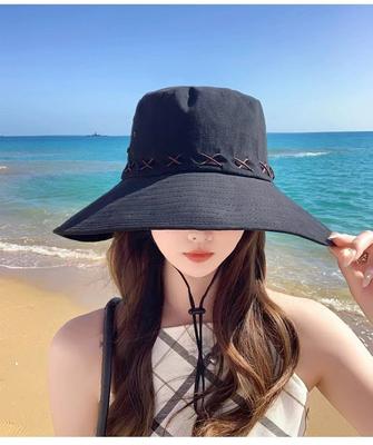 Women's Retro Bucket Hat 10cm Wide Brim Cowboy Fisherman Cap Sunscreen Summer Outdoor Fishing Hiking Windproof Bob