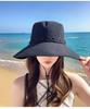Women's Retro Bucket Hat 10cm Wide Brim Cowboy Fisherman Cap Sunscreen Summer Outdoor Fishing Hiking Windproof Bob