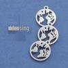 World Map Round Pendant - Titanium Steel Hollow Earth Jewelry Accessory
