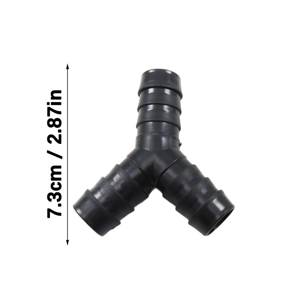 Y-formet dreneringskobling Svart plast forlengerør for vaskemaskin 20 mm diameter Lekkasjesikker Slitesterk rørfittings