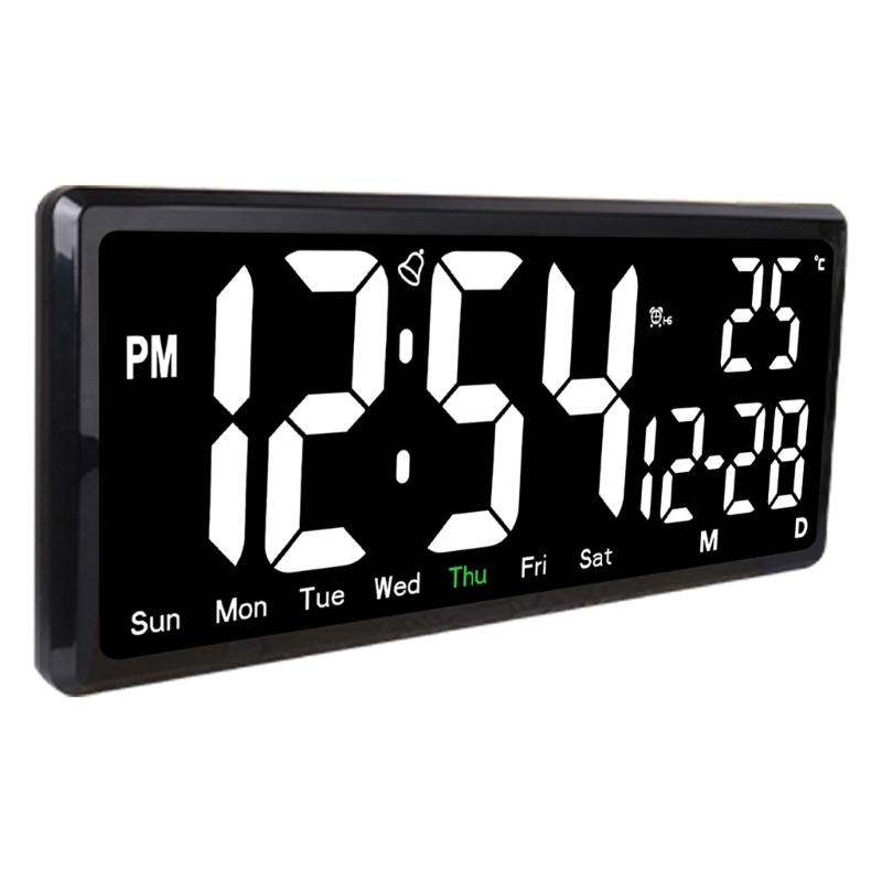 

Functional LED Digital Alarm Clock with Temperature Display, Adds Touch of Styles to Any Room Desk Clock for Track Time