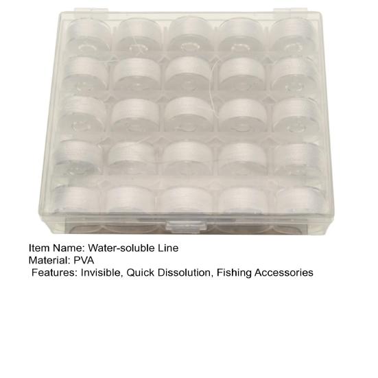 25Pcs 20M Carp Fishing Water Soluble Line Invisible Quick Dissolving Binding Fishing Baits Bag White PVA Bait Line Thread Fishing Accessories