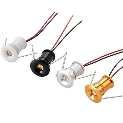 Durable 1W Power Mini LED Spotlight DC12V 3000K Warm Light Recessed Downlight Cabinet Downlight Indoor Lighting