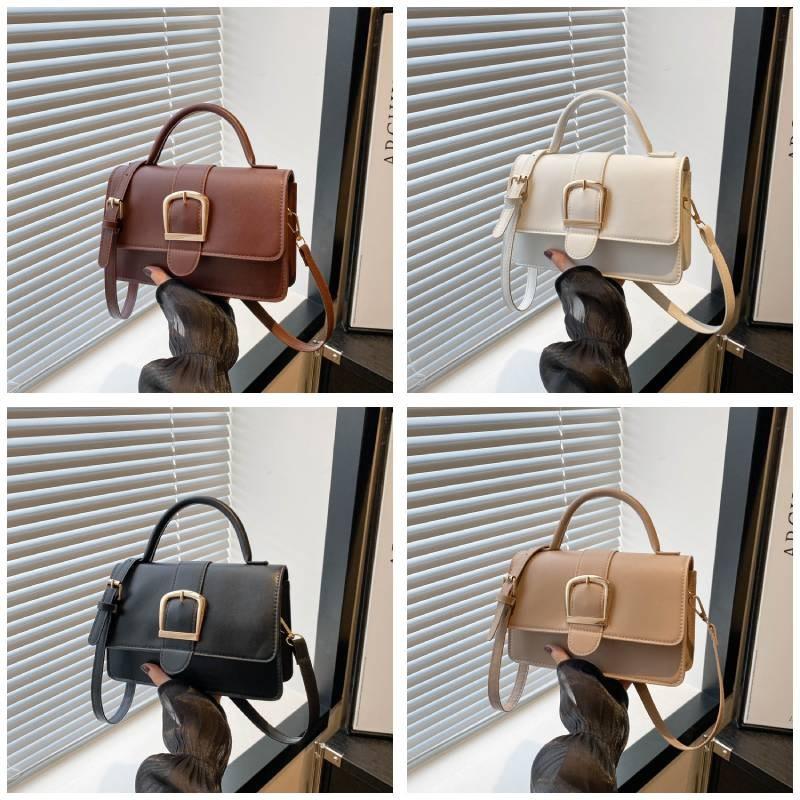 Trendy Pu Leather Small Square Bag Summer Fashionable Crossbody Handbag