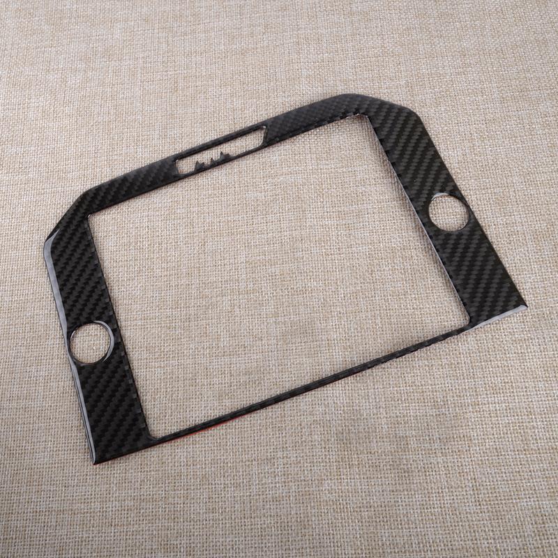 Center Navigation Screen Frame Trim Fit For Maserati Ghibli 2014 2015 2016 2017 2018     Black Carbon Fiber