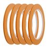 Masking High Heat Resistant Paint Masking Tape Vehicle Painting Protection Vinyl 5 Rolls Tape, (for Curves), Tape, Base, Orange, 3mm,