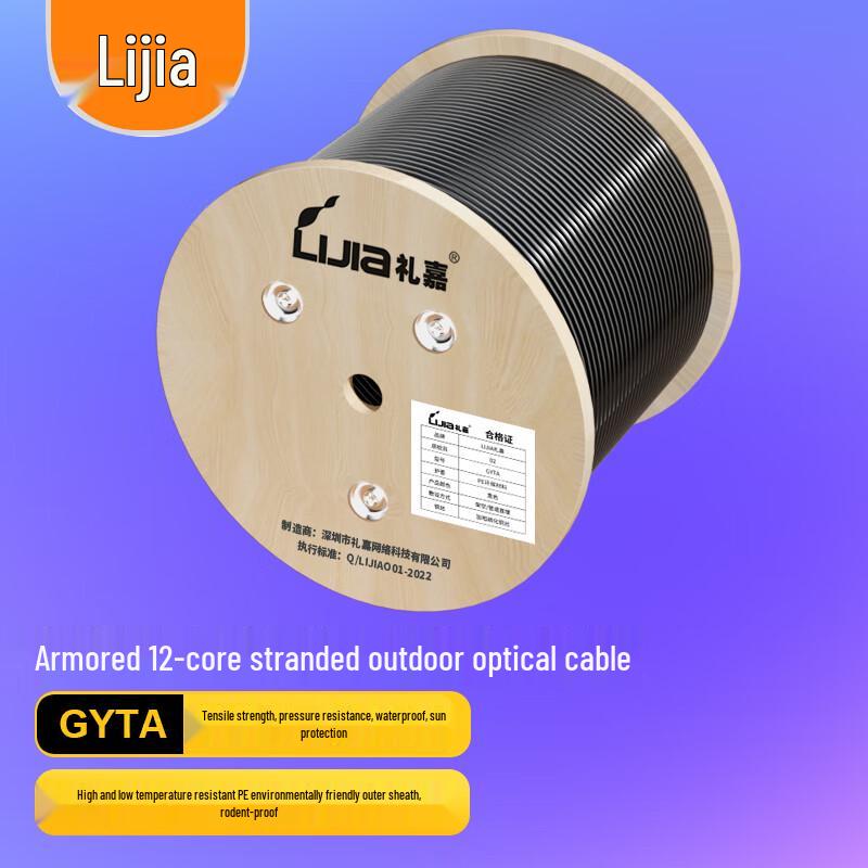 LIJIA Armored GYTA Outdoor Fiber Optic Cable 100m
