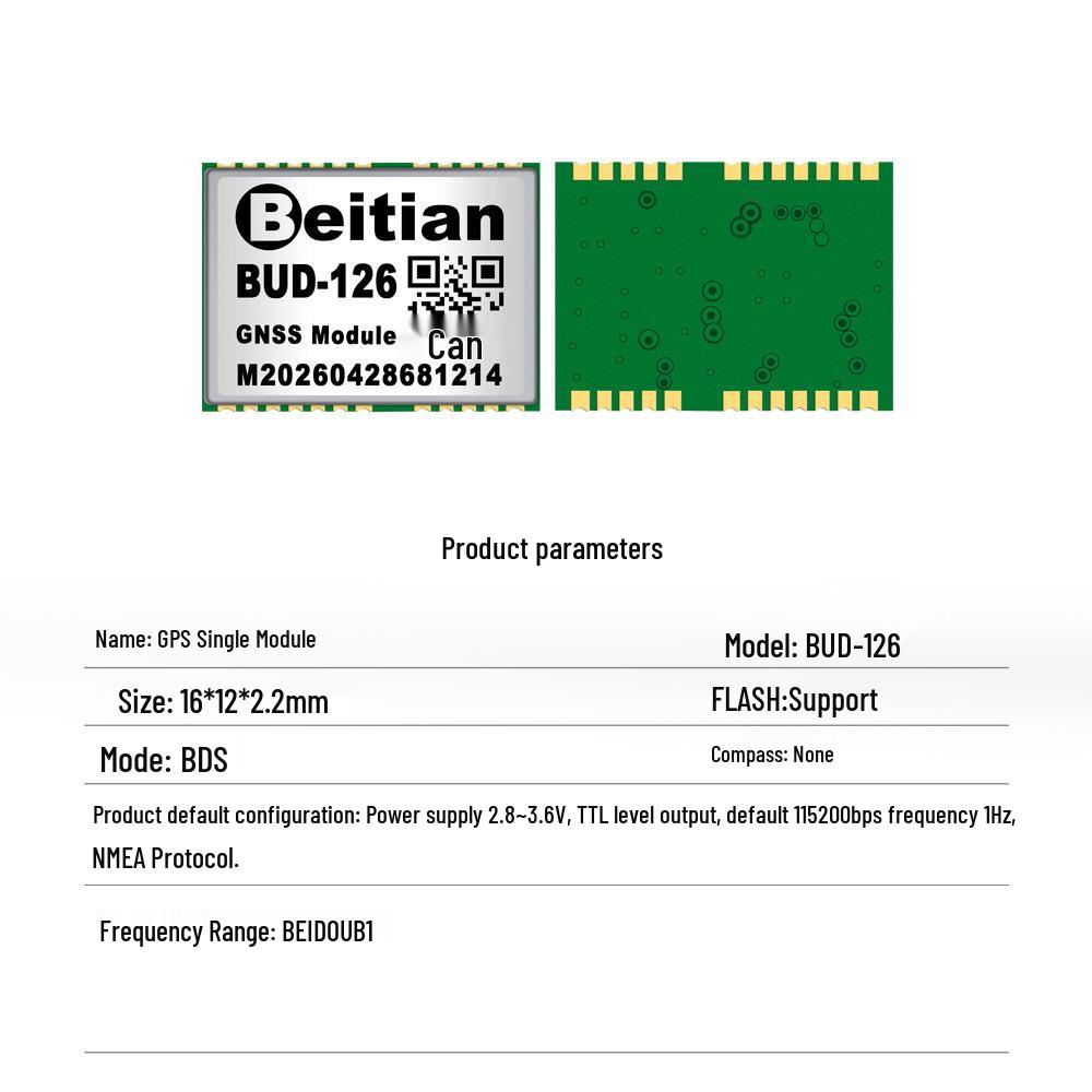 North Sky BE-126: 10th Gen Compact GPS Module with BeiDou GNSS Antenna