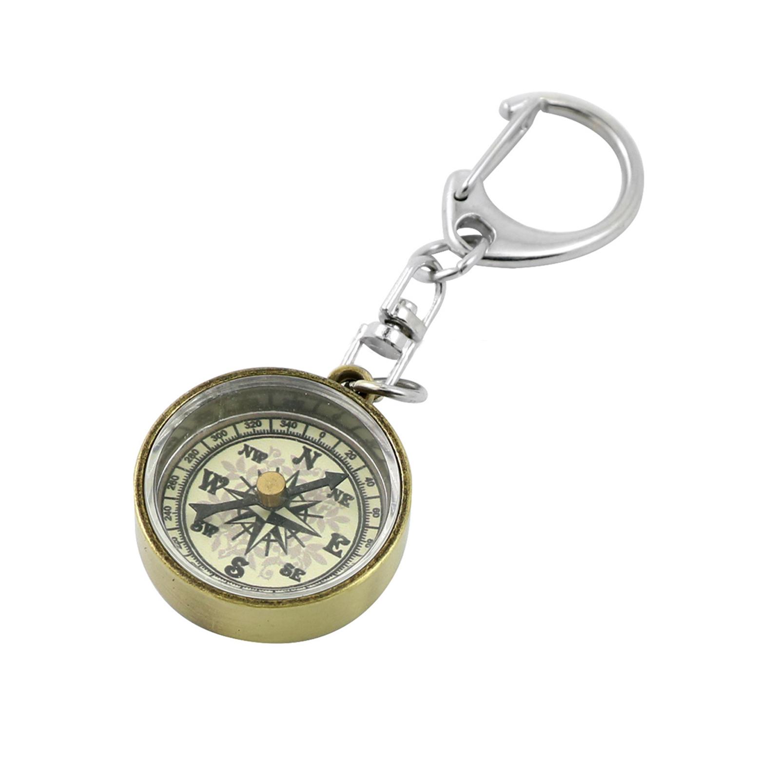 

Карманный компас для кемпинга, брелок из цинкового сплава, карманный компас с брелоком, портативные навигационные инструменты, подарок для путешествий