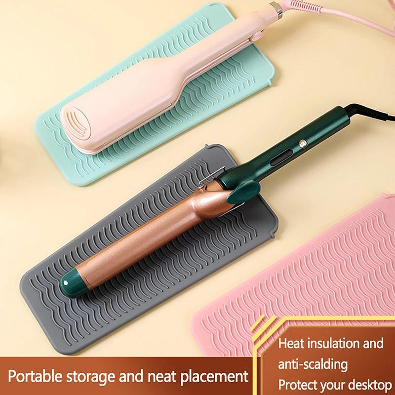 Heat-Resistant Silicone Storage Bag - Portable Insulation Pouch for Hair Straightener & Styling Tools