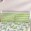 Floral Breeze 144 TC 100% Cotton Double Bedsheet with 2 Pillow Covers, Green , 144 - 200 tc
