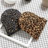 New Unisex Leopard Jacquard Beanies Trendy Autumn Winter Thicken Warm Hat Hip Hop Vintage Knit Hats for Women Men