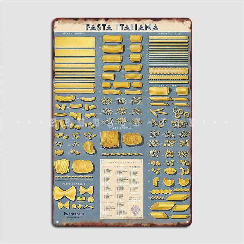 

Encyclopedia Pasta Italiana Metal Sign Printing Club Party Party Poster Tin Sign Posters 20x30cm（7.8x11.8inch）