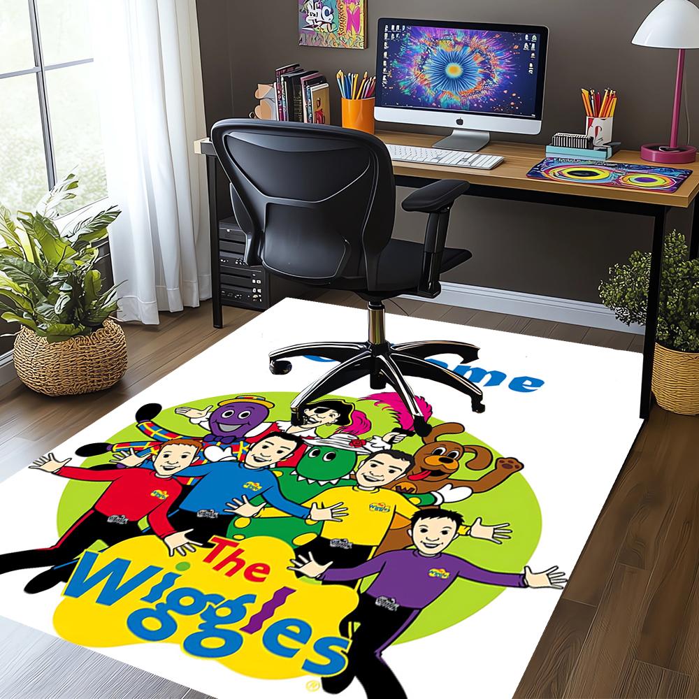 Custom Name The Wiggles Printed Carpet,Rug for Office Chair Living Room Bedroom Kitchen Room Decor Gifts.