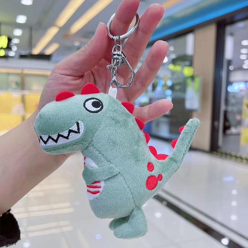 Cute Plush Dinosaur Keychain Pendant - Green