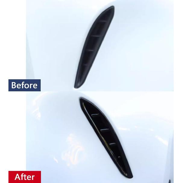 Car Accessories Fit for Toyota VENZA 2021 2022 2023 2024 Front Fog Light Bezel Frame Cover Trim (Glossy Black) 2PCS ABS