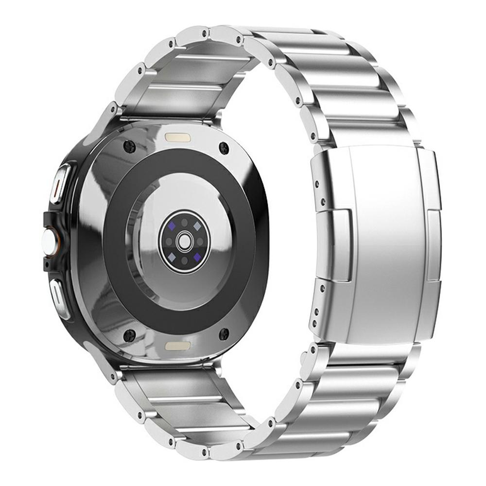 

Ремешок для Samsung Galaxy Watch8 Classic 46 мм/Watch8 44 мм/40 мм, 3-звенный, с застежкой-черепашкой, ремешок из титанового сплава Silver