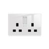 White LED Indicator Light Switch Panel Glass Piano Key Self-reset Wall Switch socket,UK FR EU Universal USB Electrical Outlet