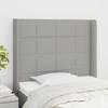 VidaXL Headboard with Ears Light Grey 93x16x118-128 Cm Fabric3119562