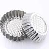 10 Pcs Nonstick Reusable Baking Mold for Cupcake, Egg Tart, Cookie, Pudding and Cake, Silver Stainless Steel Pastry Tools