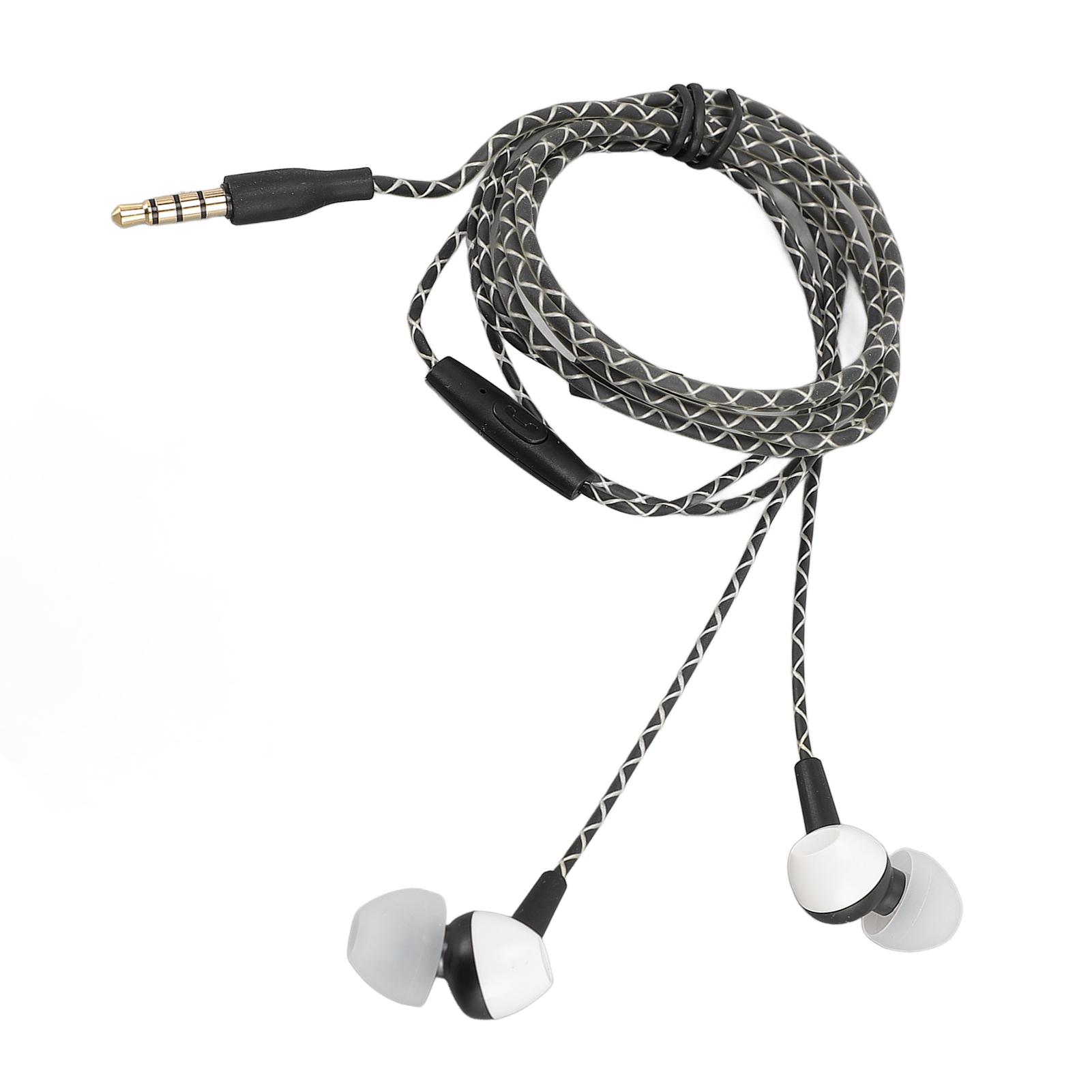 

Проводные наушники-вкладыши с микрофоном HD стерео бас шумоподавление разъем 3,5 мм наушники для смартфонов белый