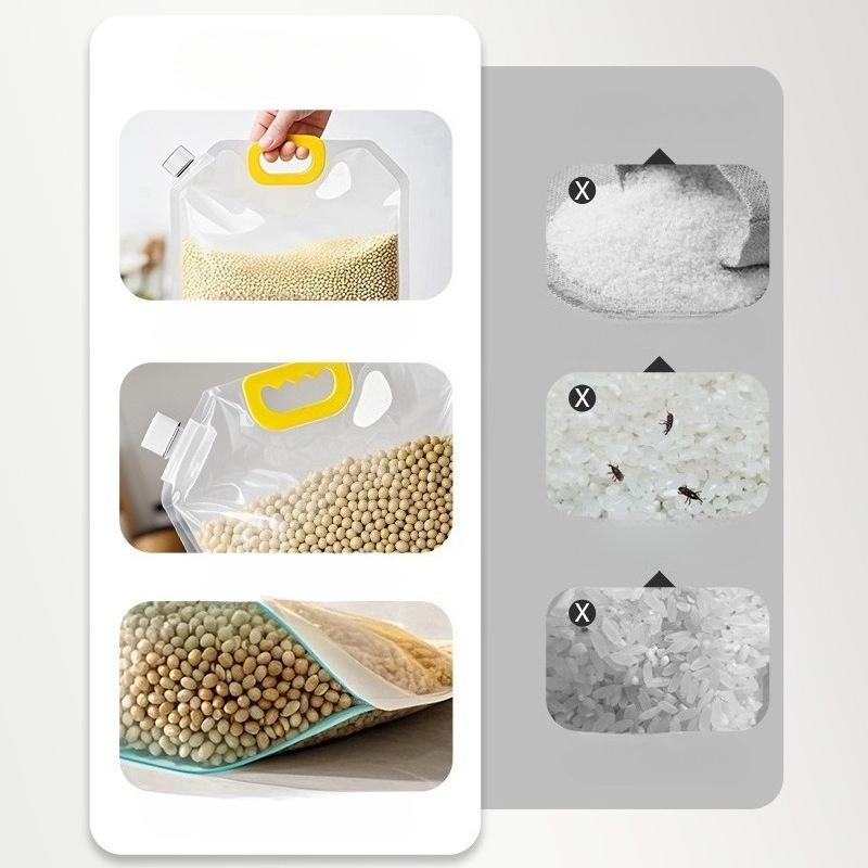 Grain Storage Sealed Bags, Grain Storage Bags, Hand-held Spout Bags, Household Rice Portioning Bags