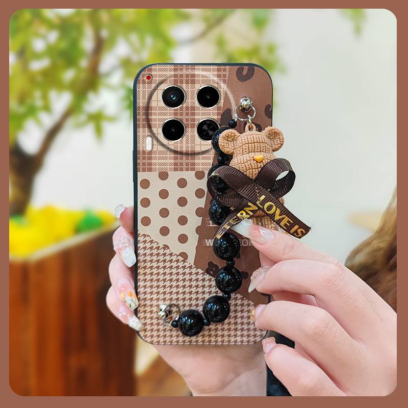 Soft Case Black Pearl Pendant Phone Case For Tecno Camon30/4G/5G/CL6/CL7 Silicone Dirt-resistant Protective Case Cartoon