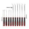 10-częściowy zestaw haczyków do usuwania o-ringów i uszczelniaczy olejowych do napraw i konserwacji samochodowej