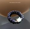 Anello con Perline Gatto: Design Testa di Gatto Bianco e Nero per Donne, Regalo Trendy e Versatile per Amiche.