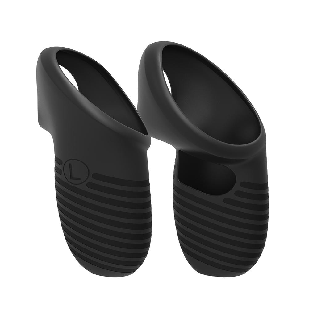 

1 пара силиконовых накладок на контроллеры, нескользящие защитные чехлы с регулируемым ремешком для аксессуаров VR Meta Quest 3 чёрный