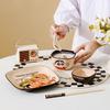 Cute Cartoon Square Bowls Student Children Fruit Tableware Ceramics Material Primary School Special Tablewares Kids Rice Bowl