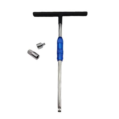 Premium 3/8 T Handle Spanner 3/8inch Drive T-Handle Wrench with 1/4inch and 1/2inch Adapter For Automotive Service