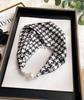 Magnetic Buckle Silk Scarf Headband Internet Celebrity New Magnetic Buckle Bracelet Small Long Women's Summer Casual Necklace Diamond Neck Band