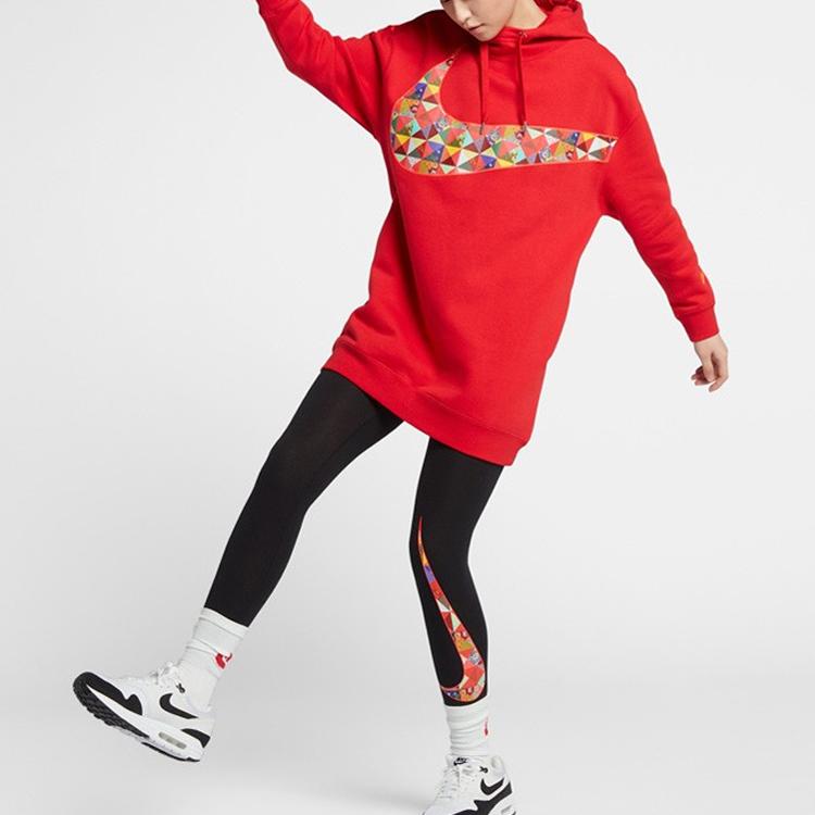 Nike Sportswear Hoodie Long Sleeve Sweatshirt Women Tops Red BV5984-600