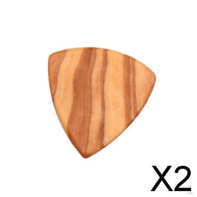2x Wood Guitar Pick for Electric Acoustic Musical