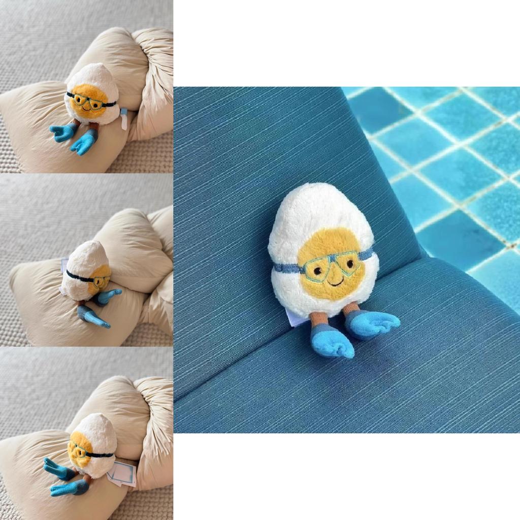 Plüsch Wasser Gekochtes Ei Puppe Mit Tauchmaske Für Kinder Geschenk Und Taschenzubehör