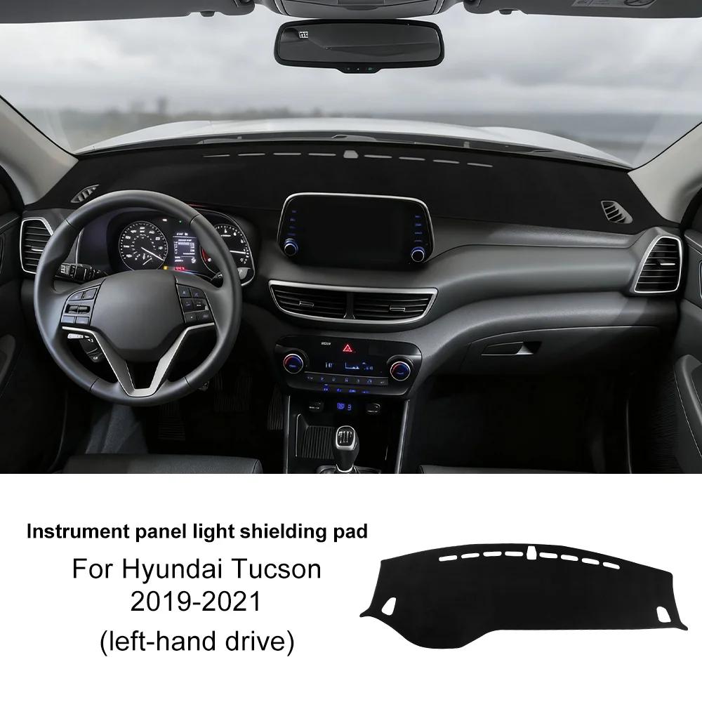 Premium Flannel For Hyundai Tucson    Car Dashboard Cover Mat Avoid Light Pad Anti-UV Carpet Interior Accessories