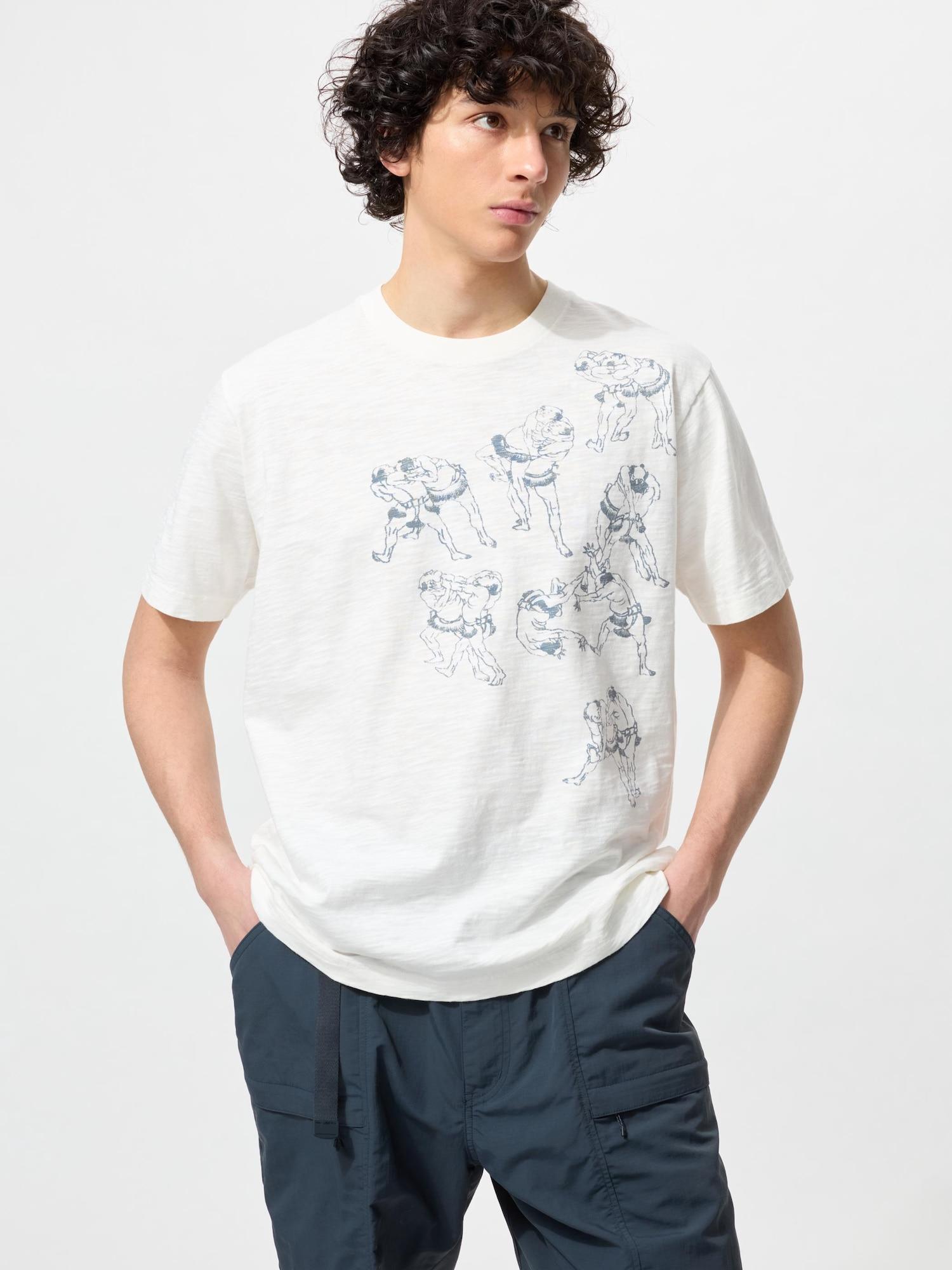 

Uniqlo Япония Японский узор Sumo Ut 01 OFF WHITE/4XL