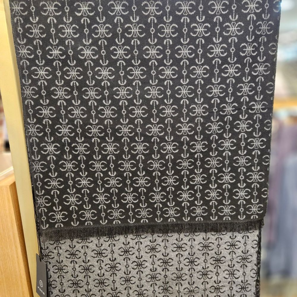 Renoma Warm and Soft Rayon Blend Decorative Design Muffler FNFTM5104-BK