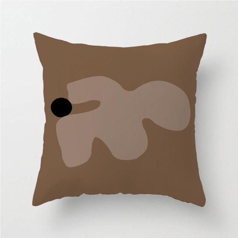 

Геометрическая подушка кофейного цвета, атмосфера, диванная подушка, коричневая, кофейного цвета, подушка для гостиной, подушка для модельной комнаты хоумстея 16x16Inch