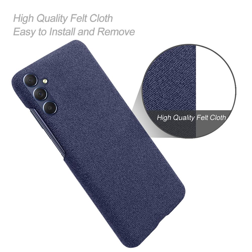 For Samsung Galaxy A24 4G (162.1 x 77.6 x 8.3mm) Non-Slip Case Cloth+Hard PC Protective Guardian Phone Cover