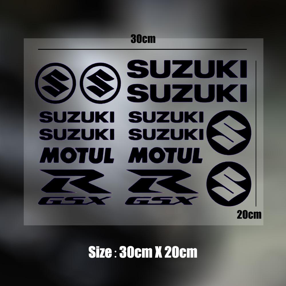 For Suzuki Motorcycle Decal Set Reflective Vinyl Helmet Emblem Kit for Gsxs 600 750 1000 Body Logo Stickers Vehicle Decor 1set