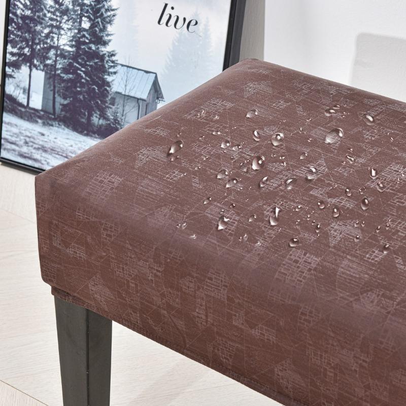 Coprisedia da Pianoforte Jacquard Impermeabile Copribanchi da Pranzo Jacquard Elasticizzato Coprisedile Rettangolare Monocolore per Sgabello