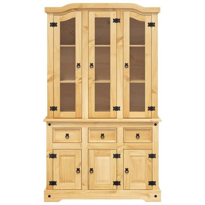 VidaXL Buffet Corona Brown 112x43x196 Cm Solid Wood Mexican Pine 355085