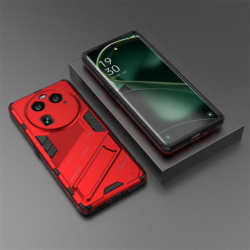 För OPPO Find X6 Pro Skal Magnetiskt Armor Ställskydd För För OPPO Find X6 Pro FindX6Pro 5G Stötsäkert Stötfångare Mobilskal